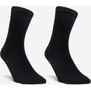 Fitnesssokken halfhoog 2 paar zwart