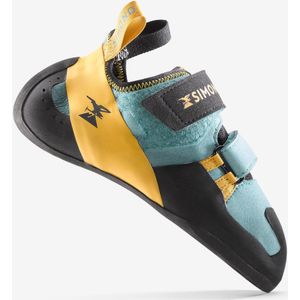 Klimschoenen / boulderschoenen voor dames, vertika blauw/okergeel