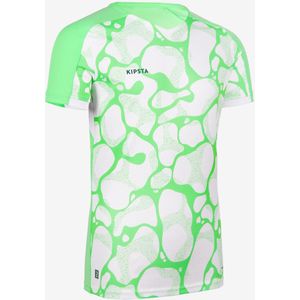 Voetbalshirt meisjes viralto+ aqua groen/wit