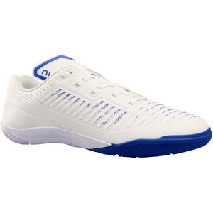 Zaalvoetbalschoenen ginka 500 wit blauw