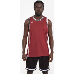 Basketbaltanktop 500 omkeerbaar zwart/rood