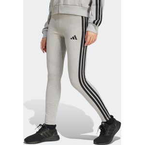 adidas - ESSENTIALS 3-STRIPES - Leggings - Medium Grey Heather/Black - Katoen