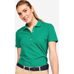 Golfpolo katoen korte mouwen dames mw500 smaragdgroen
