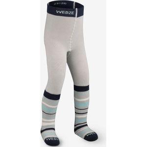 Peuterlegging voor skiën en sleeën warm strepen turquoise