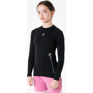Basketbal-ondershirt met lange mouwen voor kinderen zwart