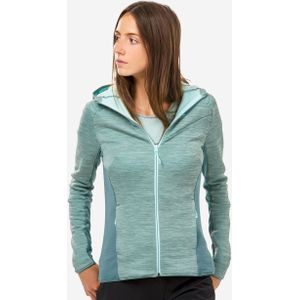 Dun fleece vest voor wandelen dames mh520 light turquoise