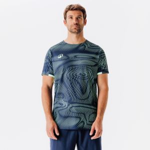 Voetbalshirt club wavy marineblauw/groen