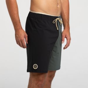 Lange zwemshort heren 100 zwart grijs