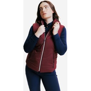 Warme bodywarmer voor paardrijden dames 900 bordeaux