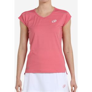 Technisch padelshirt met korte mouwen voor dames eleva roze