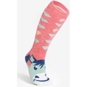 Paardrijsokken sweet & warm kinderen maat 13c-4 lycheeroze