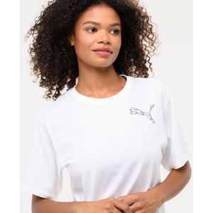 Kort dames t-shirt katoen