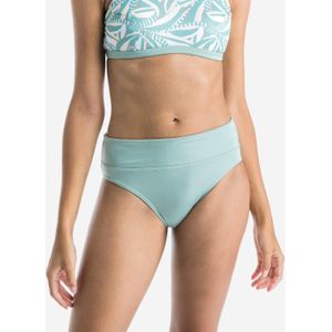 Surfbikinibroekje voor dames nora hoge taille corrigerend lichtgroen
