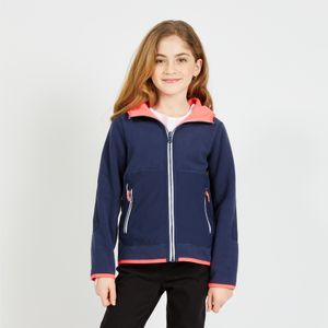 Warm fleece vest voor zeilen kinderen sailing 500 omkeerbaar marineblauw roze