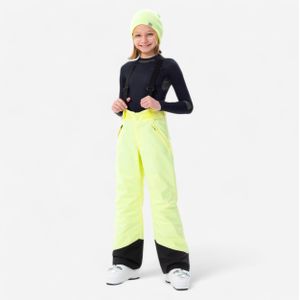 Warme en waterdichte skibroek voor kinderen 500 pnf lichtgeel