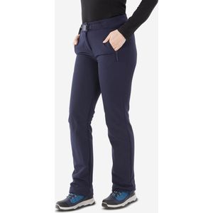 Warme en waterafstotende wandelbroek sh500 voor dames blauw