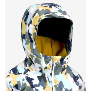 Warme en waterdichte ski-jas voor kinderen 500 met camouflageprint