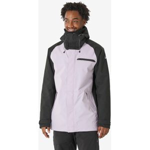 Lange en warme ski- en snowboardjas voor heren 500 paars