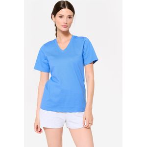 Fitness t-shirt voor dames v-hals katoen