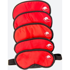 Set van 10 rode oogmaskers voor sport en teambuilding