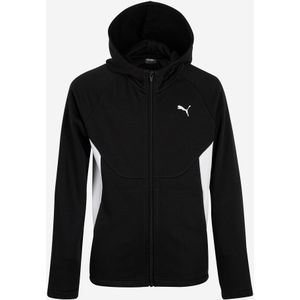 Hoodie rits kids zwart/wit