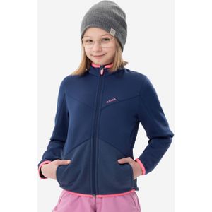 Midlayer voor skiën en snowboarden kinderen 500 rits blauw