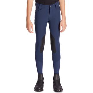 Lichte rijbroek voor kinderen 500 mesh antislip zitvlak blauw