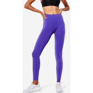 Fitness legging dames fit+ 500 slim fit paars