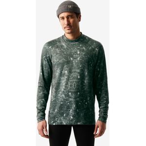 Los en ademend thermoshirt voor skiën heren bl 500 kaki met dessin