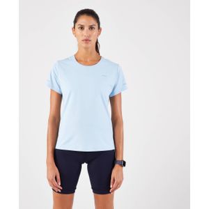 Ademend hardloopshirt dames run 500 dry lichtblauw