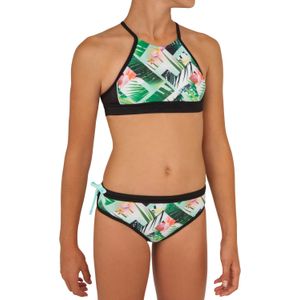Bikinitop voor surfen meisjes baha 900 high neck groen