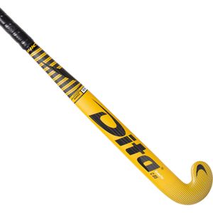 Hockeystick carbotec c85 extra low bow, 85% carbon geel/zwart