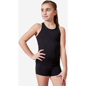 Topje voor turnen meisjes my top racerback zwart