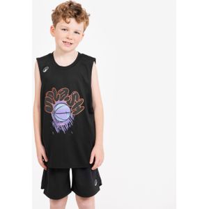 Basketbal tank top kinderen ts500 fast zwart