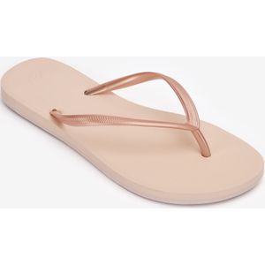 Teenslippers 500 gold peach dames beige/oranje