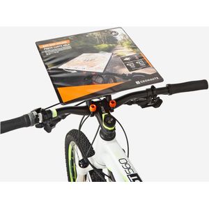 Richtbare kaarthouder voor mountainbike voor oriëntatielopen en multisportraids