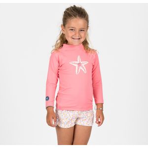 Zwemshort voor peuters en kleuters wit roze met bloemenprint