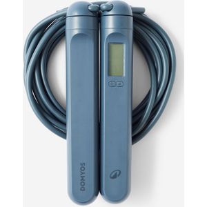 Springtouw voor cardiofitness 800 met teller lichtgrijs