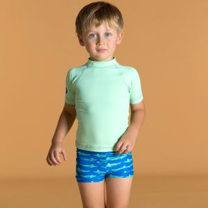 Peuter uv-shirt met korte mouwen lichtgroen