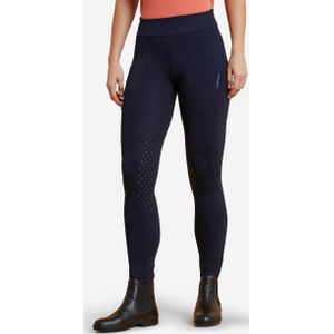 Dameslegging voor ruitersport 500 full grip marineblauw