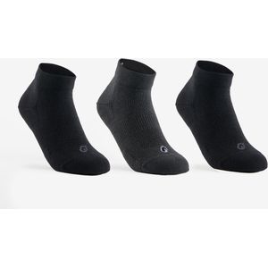 Halfhoge sokken rs 160 voor kinderen zwart/grijs set van 3 paar