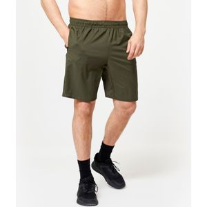 Fitness-short met zakken voor heren kakigroen