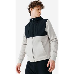 Hardloopjack met capuchon voor heren warm+ lichtbeige