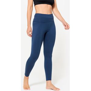 Legging met hoge taille voor zachte yoga dames marineblauw