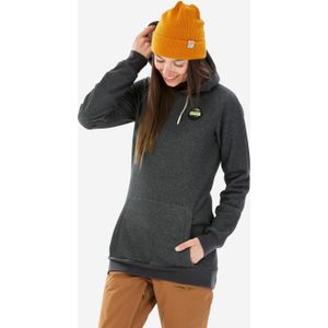 Warme en comfortabele hoodie met 1/2 rits voor snowboarden dames grijs