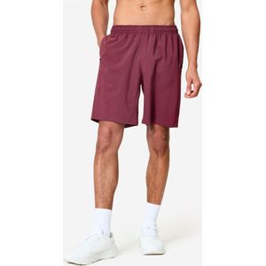 Fitness-short met zakken voor heren paars/bordeaux