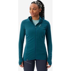 Technische merino trui met capuchon voor dames alpinism groen