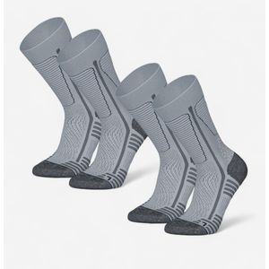 Warme wandelsokken hike 500 mid grijs