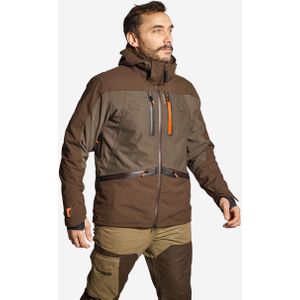 Waterdichte jachtjas renfort 900 snippenjacht bruin