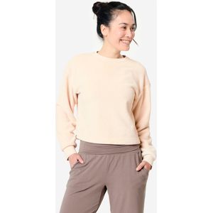 Fleece sweater voor yoga en meditatie cocoon beige